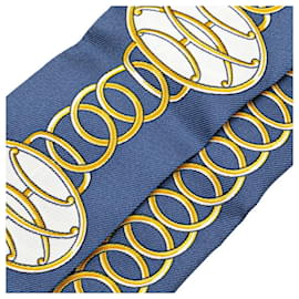 Hermès-Hermes Twilly Lift Profile Scarf-Multiple colors,Golden,Navy blue