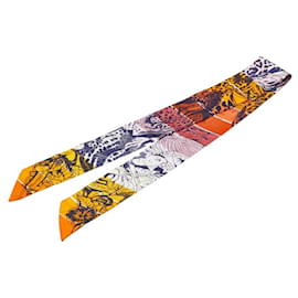 Hermès-Hermes Twilly Jungle Love Scarf-Multiple colors,Orange