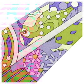 Hermès-Hermes Twilly LES MURMURES DE LA FORET Scarf-Multiple colors,Green,Purple