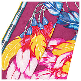Hermès-Hermes Twilly Brazil Feather Scarf-Multiple colors,Orange