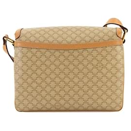 Céline-Celine Macadam Shoulder Bag-Beige