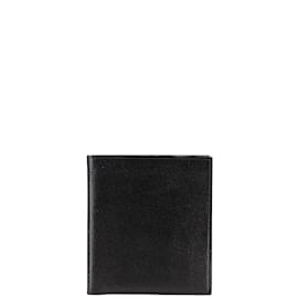 Hermès-Hermes Black Leather Bi-Fold Wallet-Black