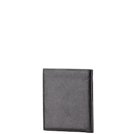 Hermès-Hermes Black Leather Bi-Fold Wallet-Black