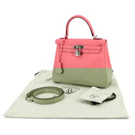 Hermès-Sac à épaule mini Kelly 25 d'Hermès-Rose