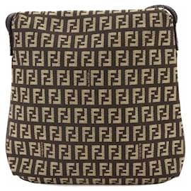 Fendi-Fendi Zucchino Shoulder Bag-Brown