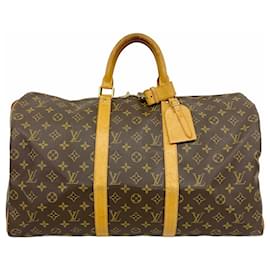 Louis Vuitton-Louis Vuitton Monogram Keepall 50 Boston Bag-Brown