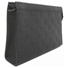 Louis Vuitton-Louis Vuitton Monogram Shadow Gaston Shoulder Bag-Black