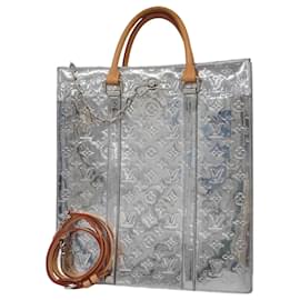 Louis Vuitton-Louis Vuitton Monogram Mirror Sac Plat Handbag-Silvery