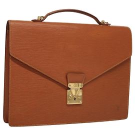 LOUIS VUITTON Epi Porte Documents Bandouliere Zipangu Gold M54468 Auth bs23752 Other