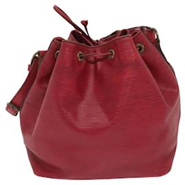 Louis Vuitton-LOUIS VUITTON Epi Petit Noe Shoulder Bag Red M44107 LV Auth BA997-Red