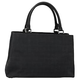 Céline-CELINE C Macadam Canvas Hand Bag Black Auth sw213-Black