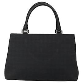 Céline-CELINE C Macadam Canvas Hand Bag Black Auth sw213-Black