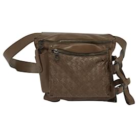 Autre Marque-BOTTEGA VENETA INTRECCIATO Waist bag Leather Brown 121604 Auth bs23917-Brown