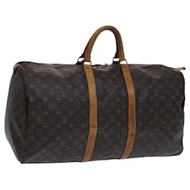 Louis Vuitton-LOUIS VUITTON Monogram Keepall 55 Boston Bag M41424 LV Auth MY147-Monogram