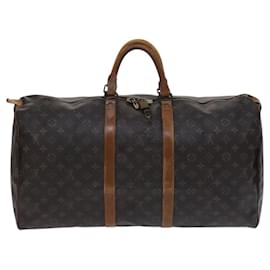 Louis Vuitton-LOUIS VUITTON Monogram Keepall 55 Boston Bag M41424 LV Auth MY147-Monogram