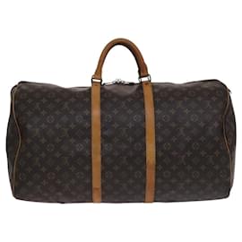 Louis Vuitton-LOUIS VUITTON Monogram Keepall 60 Boston Bag M41422 LV Auth ki5465-Monogram