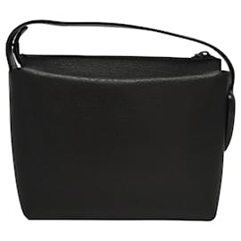 Gucci-GUCCI Hand Bag Leather Black Auth bs23881-Black