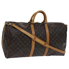 Louis Vuitton-LOUIS VUITTON Monogram Keepall Bandouliere 55 Boston Bag M41414 LV Auth ki5453-Monogram