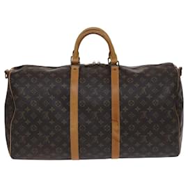 Louis Vuitton-LOUIS VUITTON Monogram Keepall Bandouliere 55 Boston Bag M41414 LV Auth ki5453-Monogram