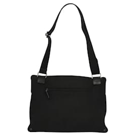Gucci-GUCCI Shoulder Bag Canvas Black Auth bs23933-Black