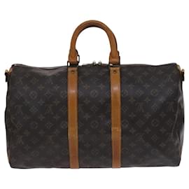 Louis Vuitton-LOUIS VUITTON Monogram Keepall Bandouliere 45 Boston Bag M41418 LV Auth BD784-Monogram