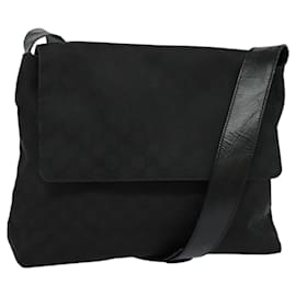 Gucci-GUCCI GG Canvas Shoulder Bag Black 272351 Auth MY429-Black
