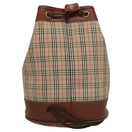 Autre Marque-Burberrys Nova Check Shoulder Bag Canvas Beige Auth sw231-Beige