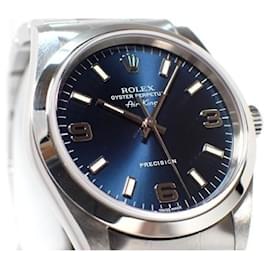 Rolex-ROLEX Air-King blue3 6 9 Dial 14000M P series '01 Genuine goods Mens-Silvery