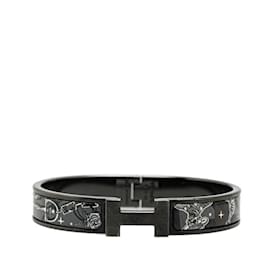 Hermès-Hermes Click HH T4 Skull Motif Bangle-Black