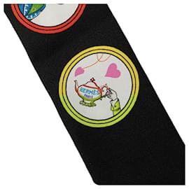 Hermès-Hermes Twilly Tea Time Scarf Muffler-Black,Multiple colors