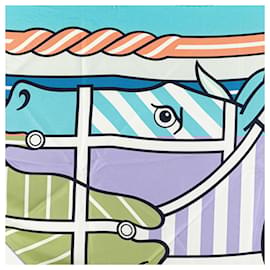 Hermès-Hermes Triangle Geant Scarf Muffler-Multiple colors,Light blue