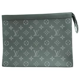 Louis Vuitton-Louis Vuitton Monogram Eclipse Clutch Bag-Black