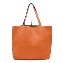 Hermès-Sac tote Hermes Double Sens 36-Marron,Orange