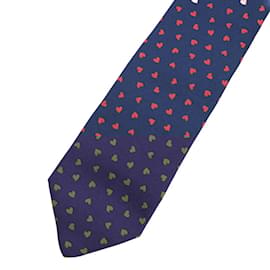 Hermès-Hermes Navy Silk Cravat-Navy blue