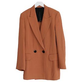 Petar Petrov Resort 2020 Brick Orange Oversized Blazer Jacket Orange