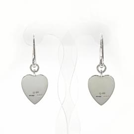 Gucci-GUCCI Trademark Heart Drop Earrings-Silvery