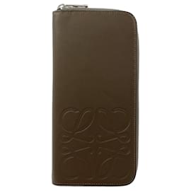 Loewe-Loewe Anagram Long Wallet in Brown Leather-Brown