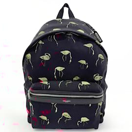 Yves Saint Laurent-Yves Saint Laurent Flamingo Backpack-Black