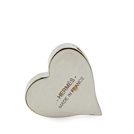 Hermès-Hermes Heart Motif Tea Time Scarf Ring-Silvery,Red
