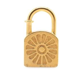 Hermès-Hermes Sunflower 1994 Limited Edition Gold Plated Padlock-Golden