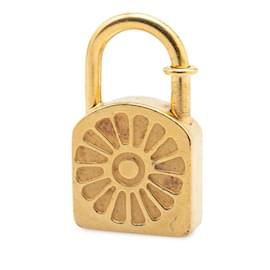 Hermès-Hermes Sunflower 1994 Limited Edition Gold Plated Padlock-Golden