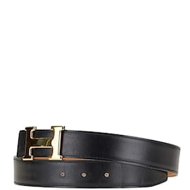 Hermès-Hermes H Buckle Constance Belt 65-Black,Golden