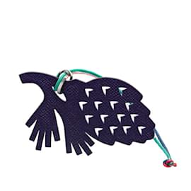 Hermès-Hermes Petit H Pine Cone Charm Bag-Blue,Purple