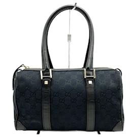 Gucci-Gucci GG Canvas Handbag-Black