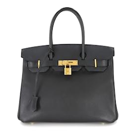 Hermès-Hermes Birkin 30 Handbag in Black Epsom Leather-Black