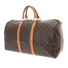 Louis Vuitton-Louis Vuitton Monogram Keepall 50 Boston Bag-Brown