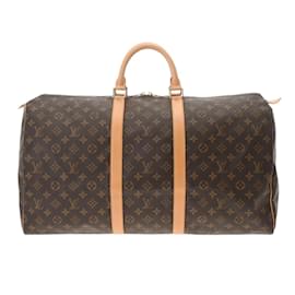 Louis Vuitton-Louis Vuitton Monogram Keepall 55 Boston Bag-Brown