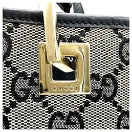 Gucci-Gucci GG Canvas Tote Bag-Brown
