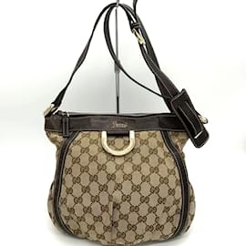 Gucci-Gucci Abbey GG Canvas Shoulder Bag-Beige
