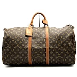 Louis Vuitton-Louis Vuitton Keepall 55 Boston Bag-Brown